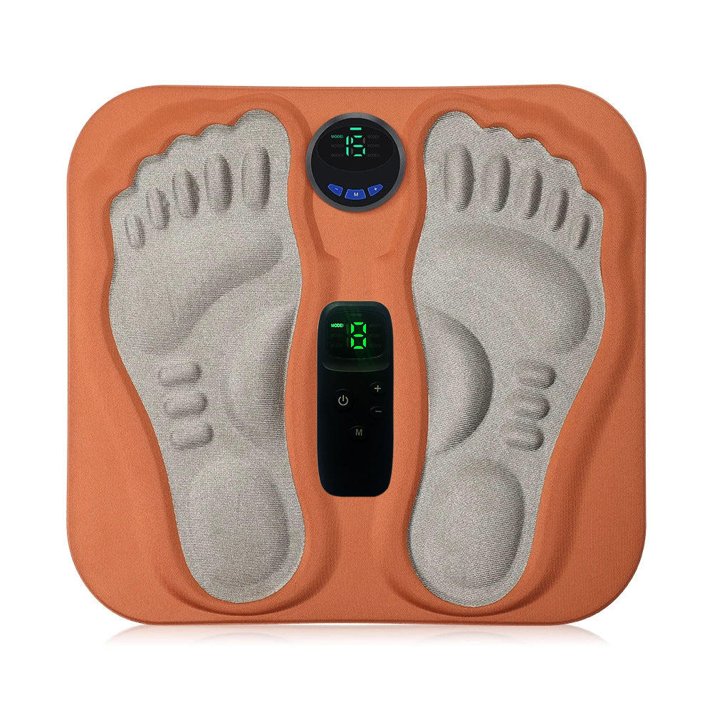 EMS Foot Massager Mat Electric Pulse Foot Stimulator Pad ? Digital LCD Multi-Mode Circulation Booster Pain Relief Massage