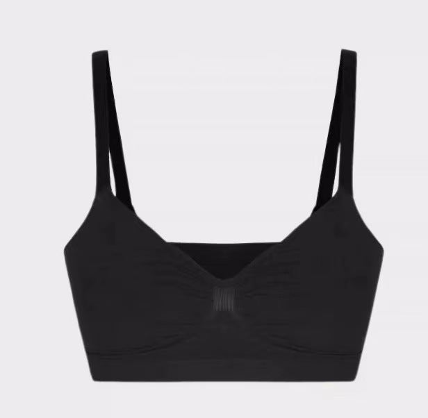 Wireless Seamless Bra for Women | Comfortable Ruched Front Bralette | Plus Size Friendly | Available in Multiple Colors