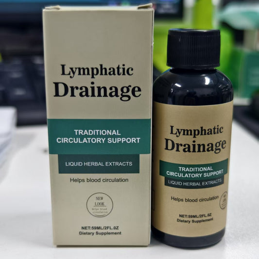 Lymphdrainage Flüssiger Kräuterextrakt Tropfen 59ml – Traditionelles Kreislaufunterstützendes Nahrungsergänzungsmittel für die Blutzirkulation