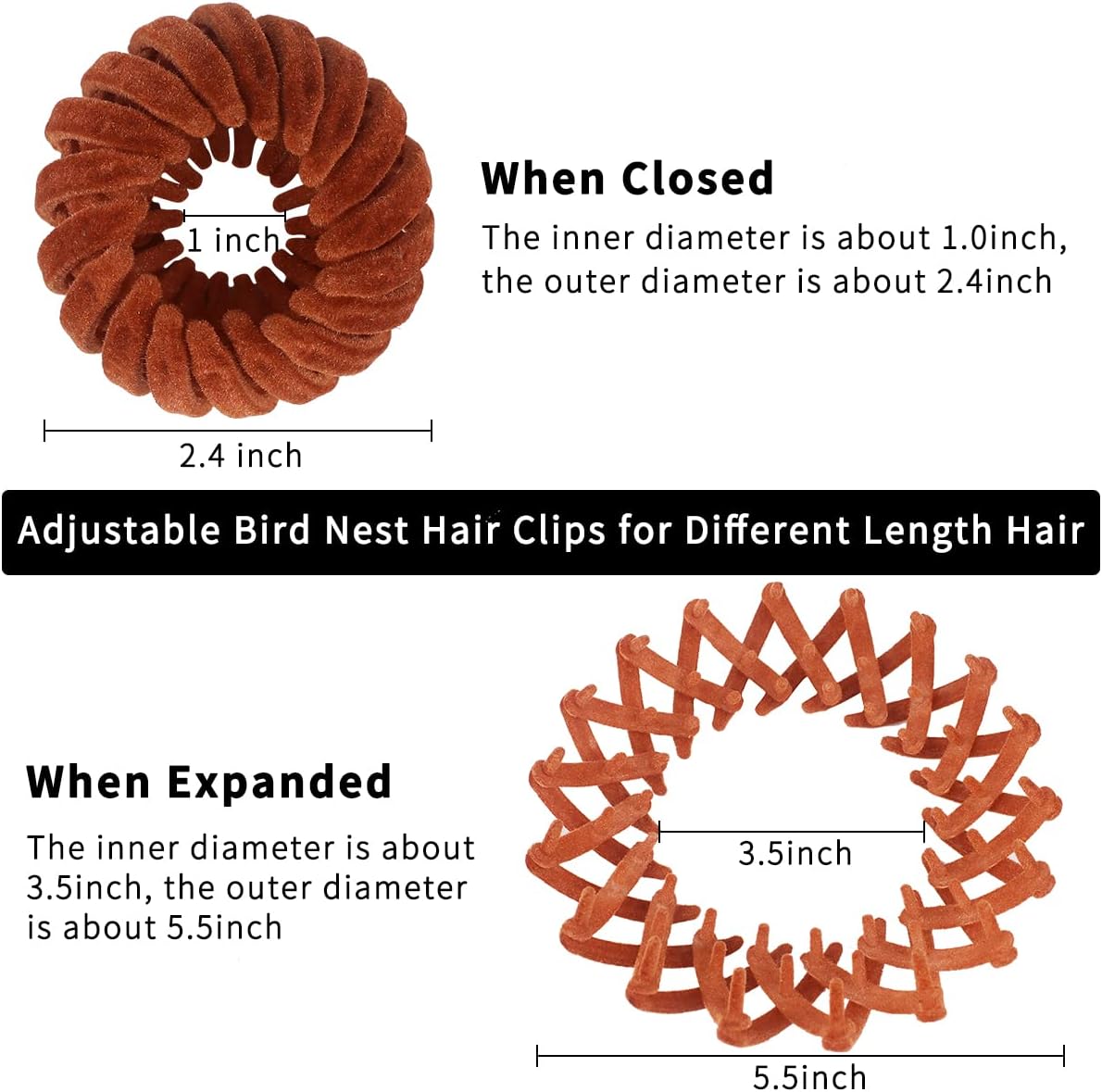 Velvet Coil Hair Ties Set | 7-Pack Spiral Elastic Scrunchie Bands | No Crease Bun & Ponytail Hair Accessories for Women