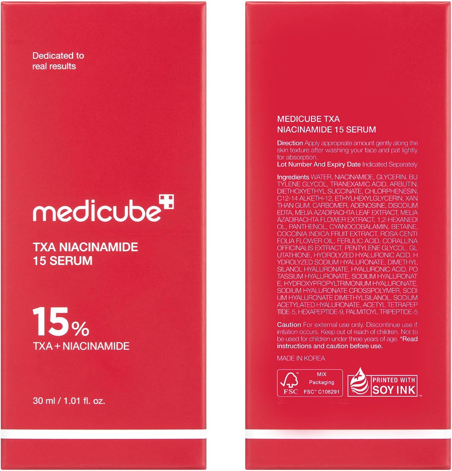 Medicube TXA Niacinamide 15 Serum Buy One Get One Free | 15% TXA + Niacinamide Korean Brightening Dark Spot Face Serum
