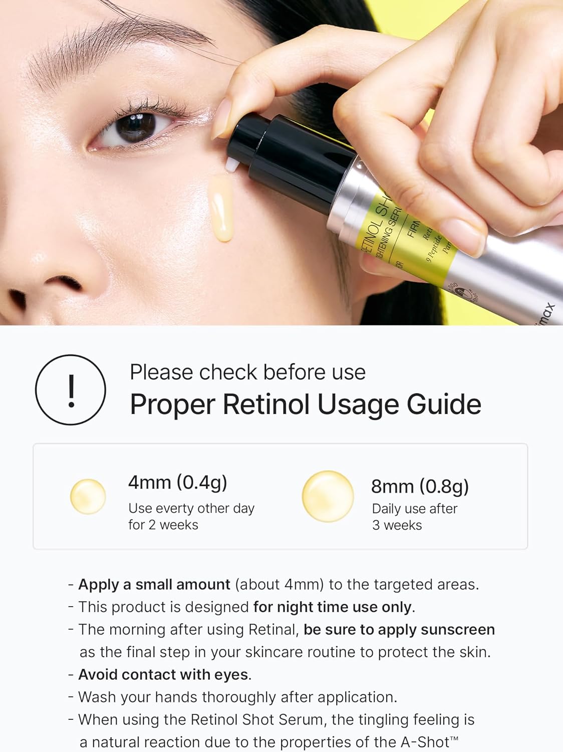 Celimax Retinal Shot Tightening Serum Set of 3 | Retinol 0.1% + 9 Peptide Complex + Panthenol 1% | Firm Skin Anti-Aging Serum | Retinal Shot Booster