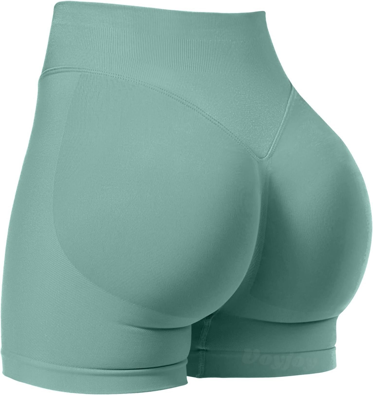 Pink Seamless Scrunch Booty Shorts | High Waist Butt Lifting Gym Shorts | Women's Workout Training Shorts