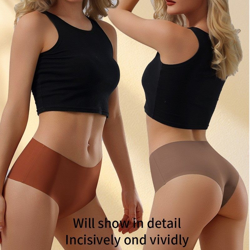 Seamless High Waist Thong for Women Smooth No Show Cheeky Panties Neutral Earth Tones Everyday Underwear