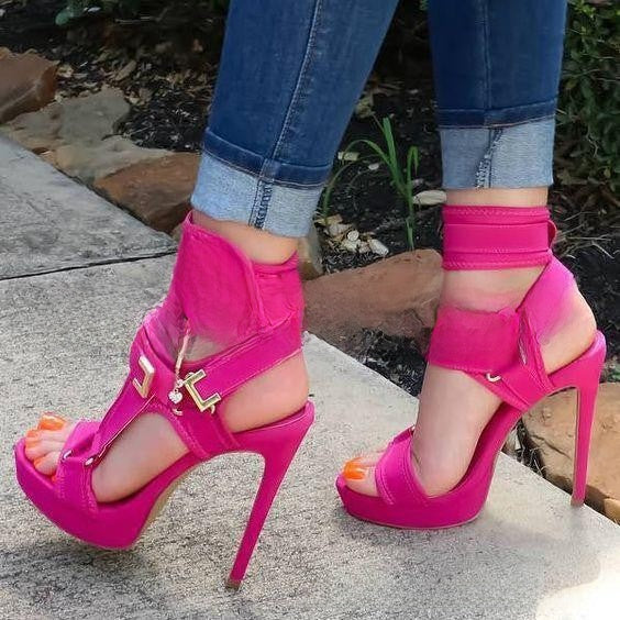 Black Suede Gold Hardware Cutout T-Bar Stiletto Sandals | Women's Gladiator High Heel Open Toe Shoes