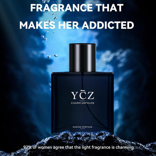 YCZ Charm Unfolds Marine Perfume for Men | Fresh Ocean Cologne 50ml | Long Lasting Fragrance