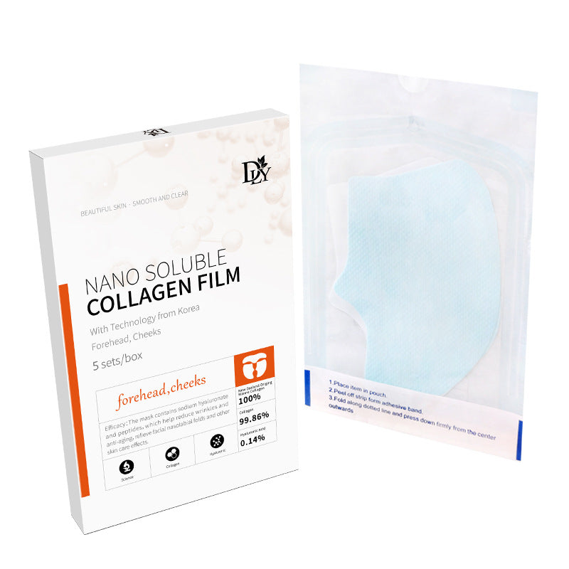 DZY Nano Soluble Collagen Film | Korean Technology Forehead Cheeks & Neck Anti-Wrinkle Patches 99.86% Collagen & Hyaluronic Acid ? 5 Sets
