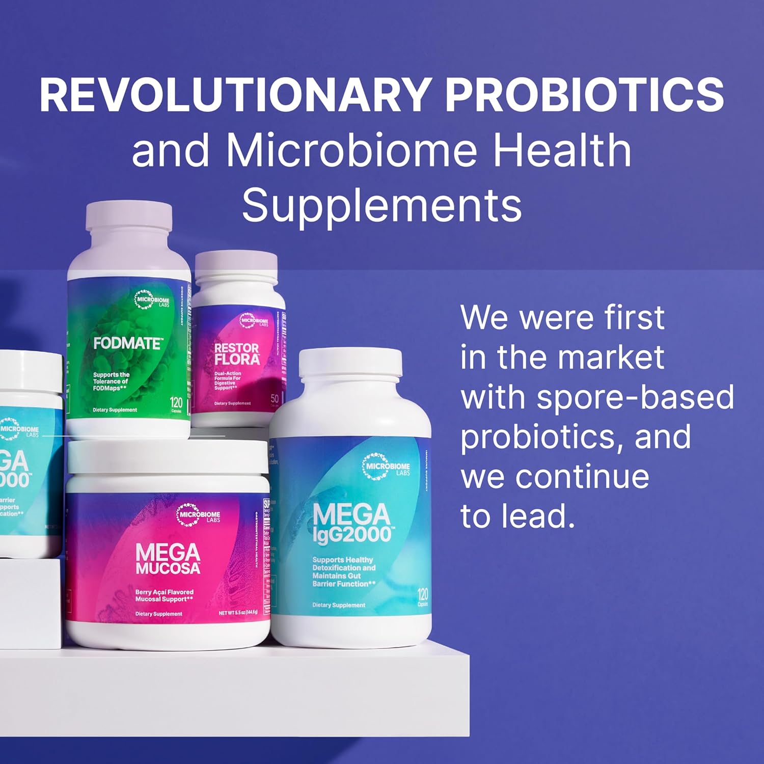 MegaSporeBiotic by Microbiome Labs Set of 2 | 60 Capsules | First All-Spore Probiotic for Gut Microbiome Balance & Gastrointestinal Health