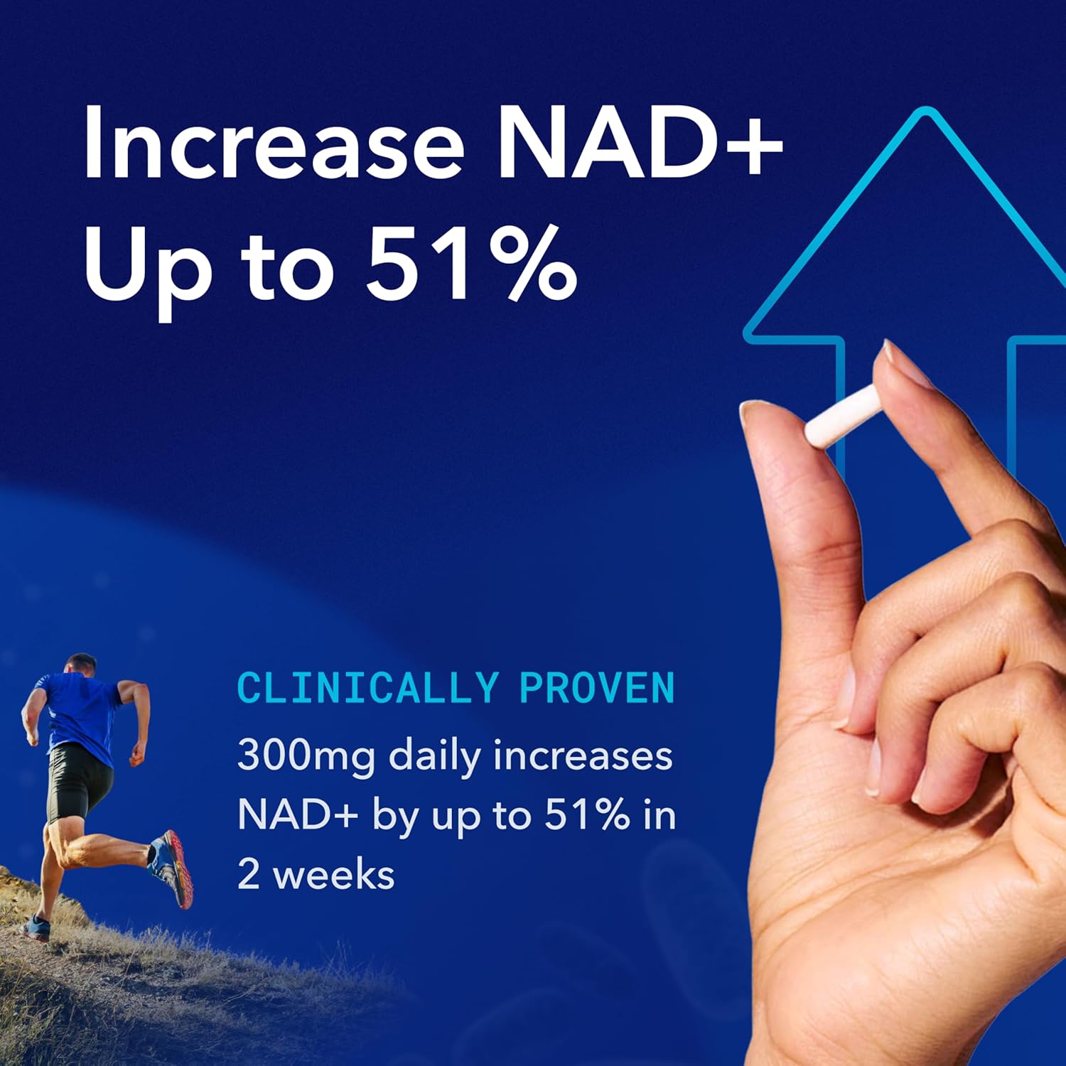 معزز NAD+ من Tru Niagen بتركيز 300 ملجم - عبوة من قطعتين | 90 كبسولة نباتية | مكمل نيكوتيناميد ريبوسيد (NR) لمكافحة الشيخوخة والطاقة الخلوية