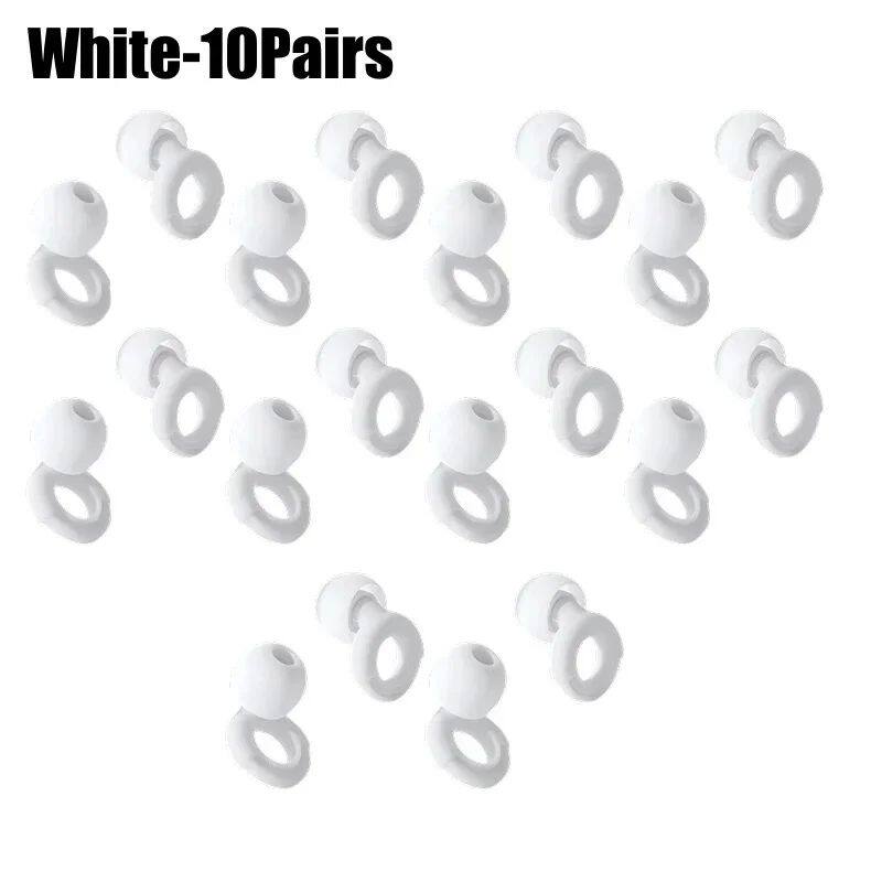 Silicone Ear Tips Replacement for Earbuds | Noise Reducing Ear Plugs | White Pink Black | 3 Pairs Set