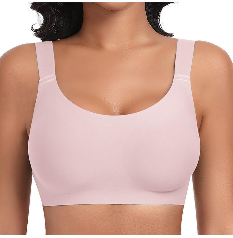 Women's Seamless Wireless Bralette | Wide Strap Scoop Neck Comfort Bra | Smooth No-Wire Daily Bra