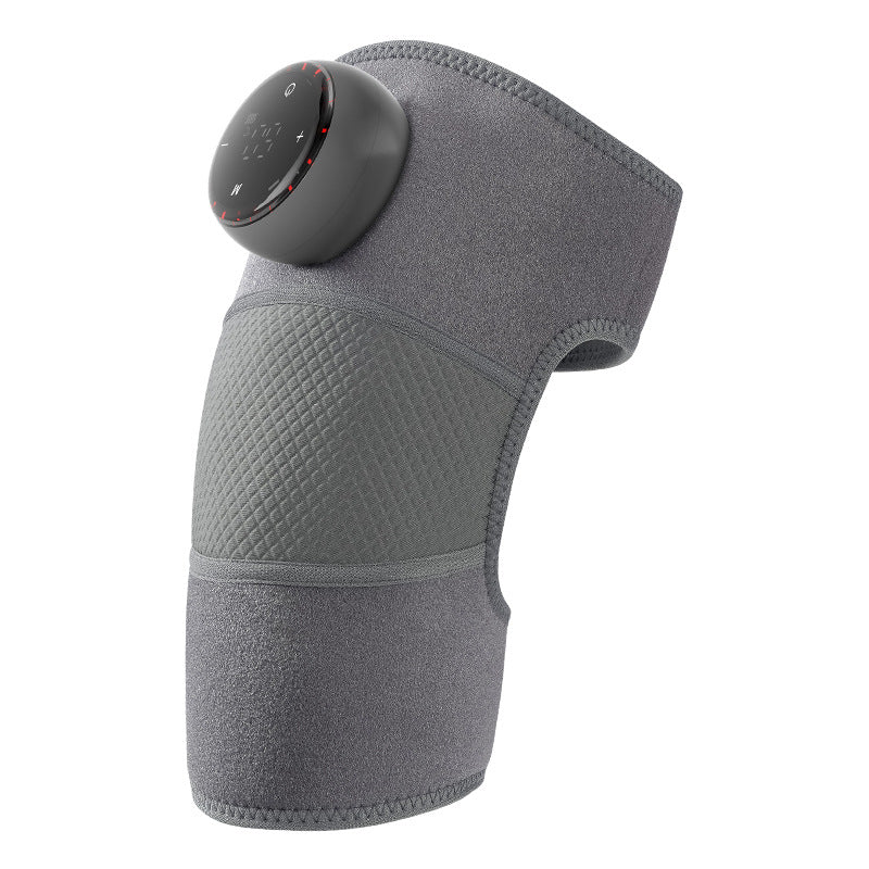 Electric Heated Knee Massager Brace Vibration Heat Therapy Joint Pain Relief Wrap | Wireless Rechargeable Knee Massager for Arthritis Injury Recovery
