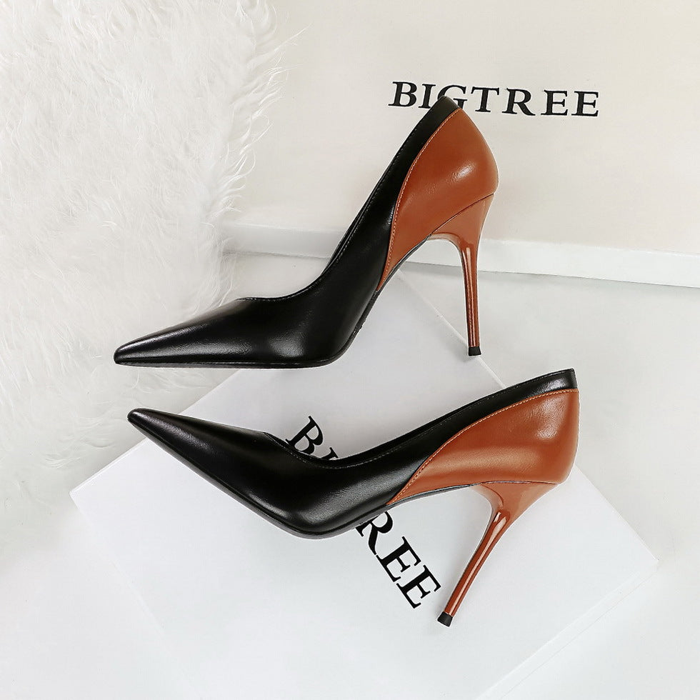 Tan Caramel Leather Bow Detail Pointed Toe Stiletto Pumps | Women's Designer Inspired High Heel Shoes