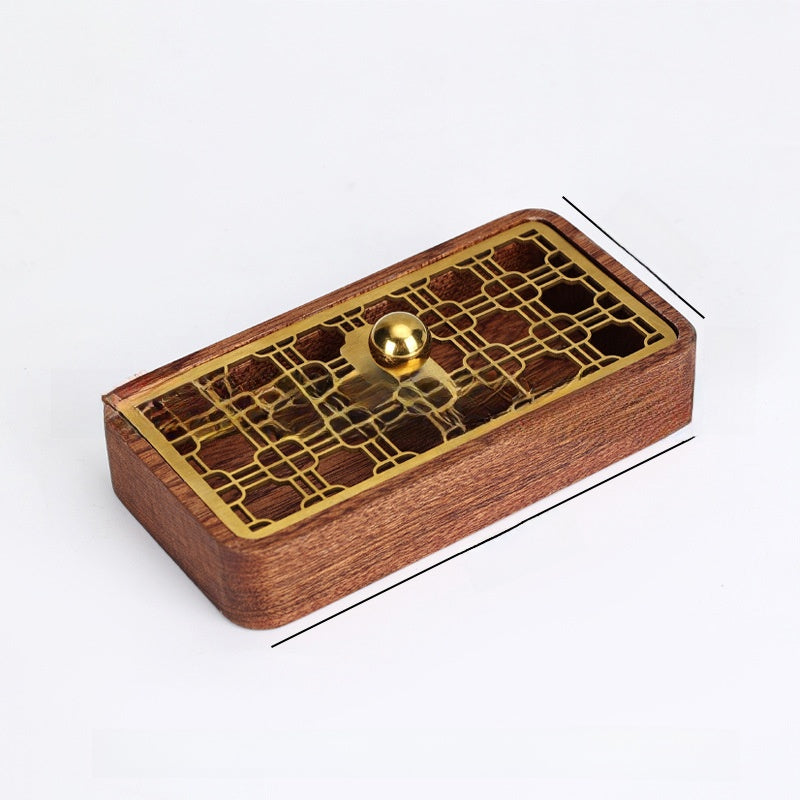 Gold & Walnut Wood Desk Organizer Set | Business Card Holder & Pen Cup | Luxury Office Accessories | Modern Minimalist Desktop Organizer