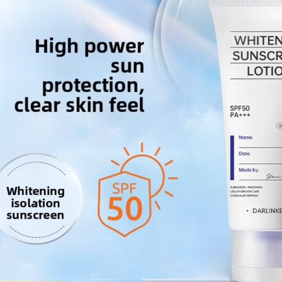 Darlinkey Whitening Sunscreen Lotion SPF50 PA+++ | Brightening UV Protection Sunscreen for Face