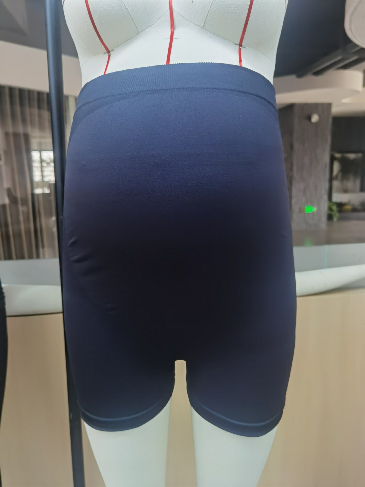 Seamless Quick-Dry Maternity Biker Shorts | High Waist Over Bump Pregnancy Shorts | Moisture Wicking Sculpting Active Bump Shorts | All Trimesters | Brown
