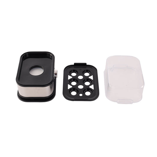 Elektrischer Eierkocher-Dampfgarer mit transparentem Deckel, 6 Eier Fassungsvermögen, Edelstahl, automatischer Eierkocher für hart, weich und mittel gekochte Eier