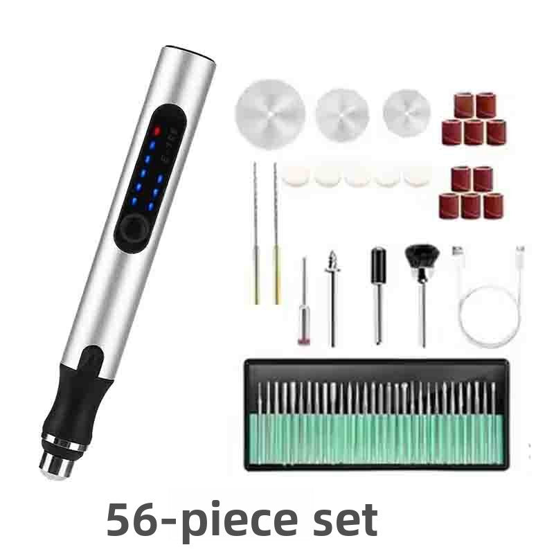 Electric Rotary Tool Kit with 50+ Accessories | Rechargeable Cordless Mini Drill | Engraving, Cutting, Grinding & Polishing Set