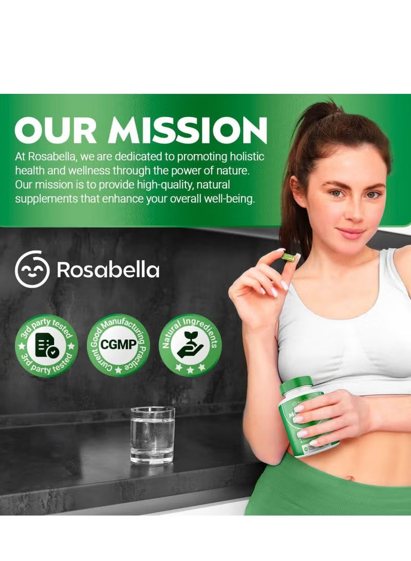 Rosabella Moringa 100% Pure Maximum Potency Set of 2 | 60 Capsules | GMP Certified Sleep, Joint & Energy Support Supplement