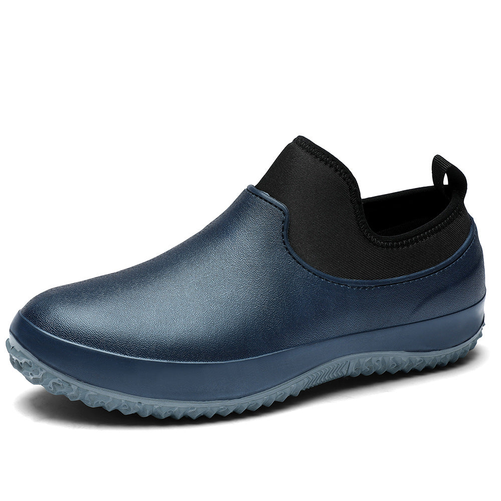 Waterproof Slip-On Chef Shoes Men Women | Non-Slip Kitchen Work Shoes Rain Shoes Black Red
