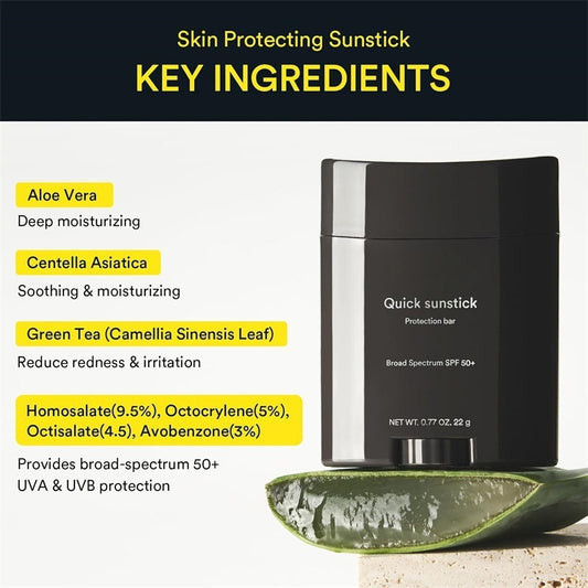 Abib Quick Sunstick Protection Bar SPF 50+ | Stick Solare Portatile ad Ampio Spettro 22g