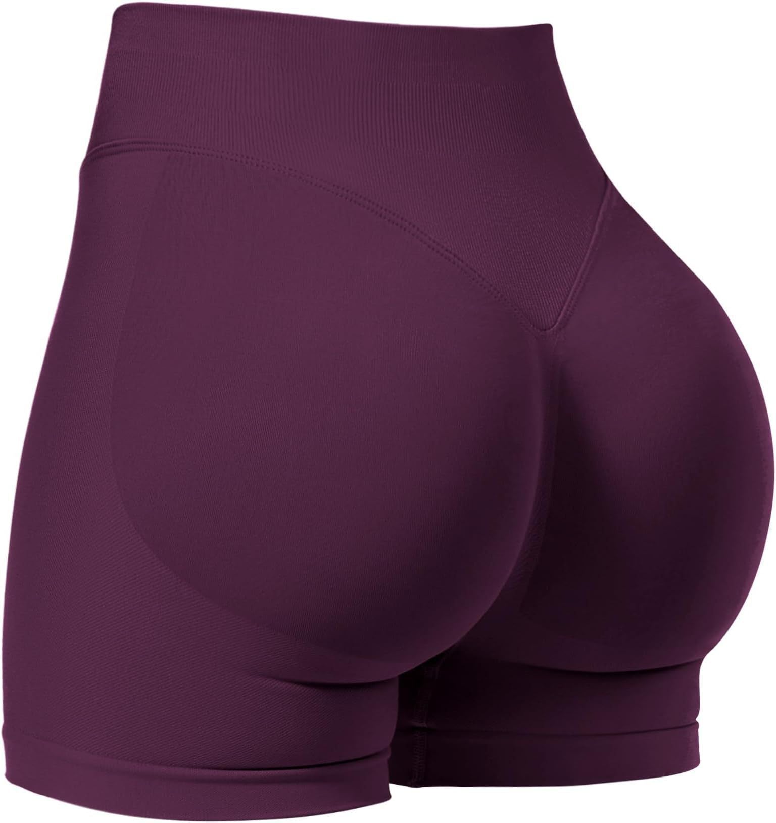 Pink Seamless Scrunch Booty Shorts | High Waist Butt Lifting Gym Shorts | Women's Workout Training Shorts
