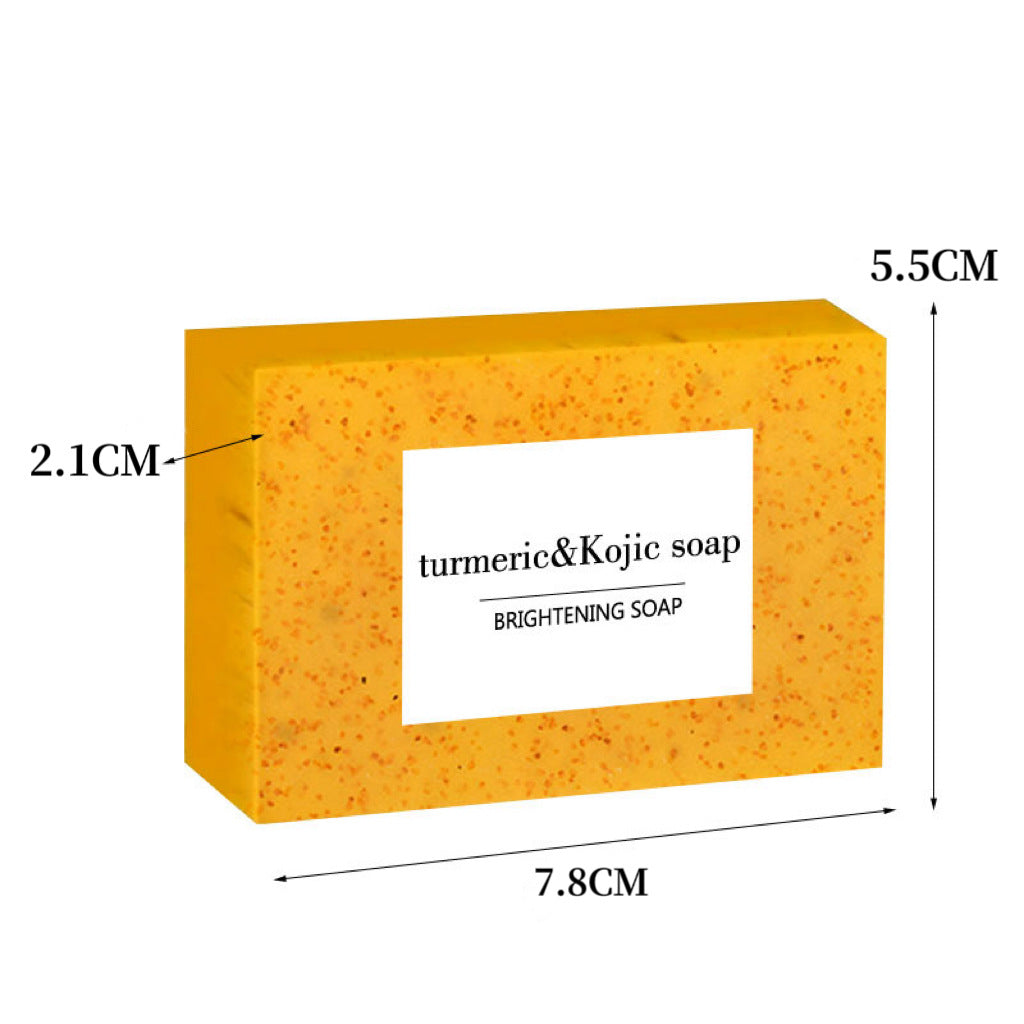 Turmeric & Kojic Acid Brightening Soap | Natural Skin Lightening Bar Soap with Lemon | Even Skin Tone Face & Body