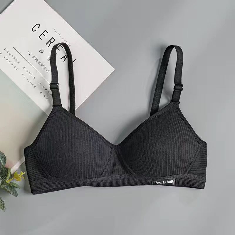 Ribbed Wireless Sports Belt Bra Women | Adjustable Strap Triangle Bralette | Seamless Soft Comfort Bra Mint Green