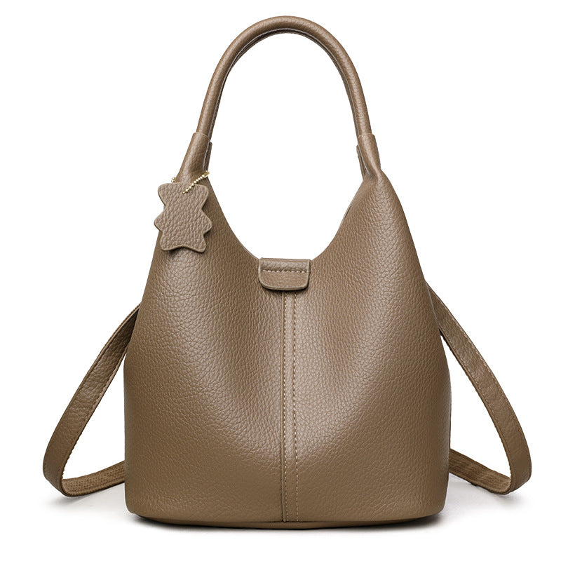 Black Pebbled Leather Hobo Bag with Crossbody Strap | Soft Slouchy Shoulder Tote