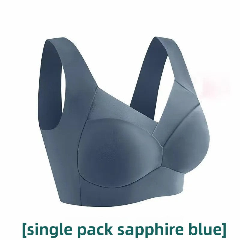 صدرية لاسلكية للمقاسات الكبيرة L إلى 6XL | حمالة صدر مريحة بألواح شبكية ورقبة عميقة على شكل V وأشرطة عريضة | حمالة صدر سلسة بدون أسلاك رافعة بـ 5 ألوان