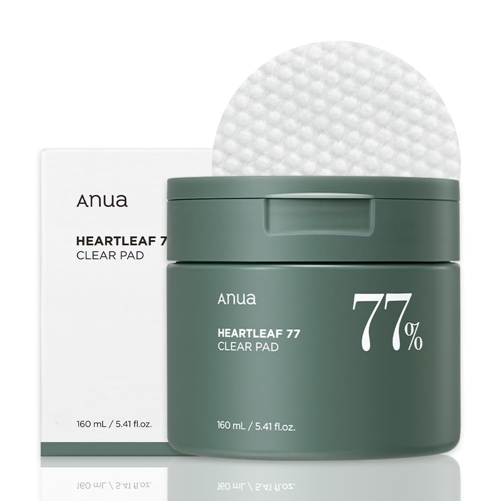 Anua Heartleaf 77 Clear Pad | Korean Exfoliating Toner Pads | Calming Acne Skincare 160ml
