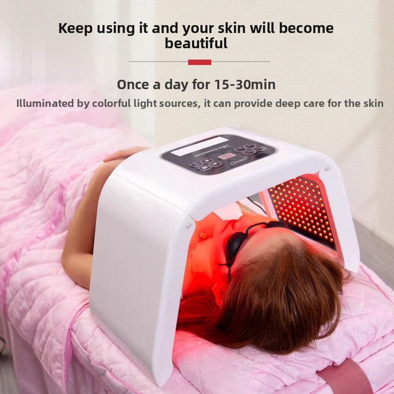 LED Light Therapy Face Machine | 7 Color PDT Photon Skin Rejuvenation Device | Anti-Aging Acne Treatment Beauty Lamp