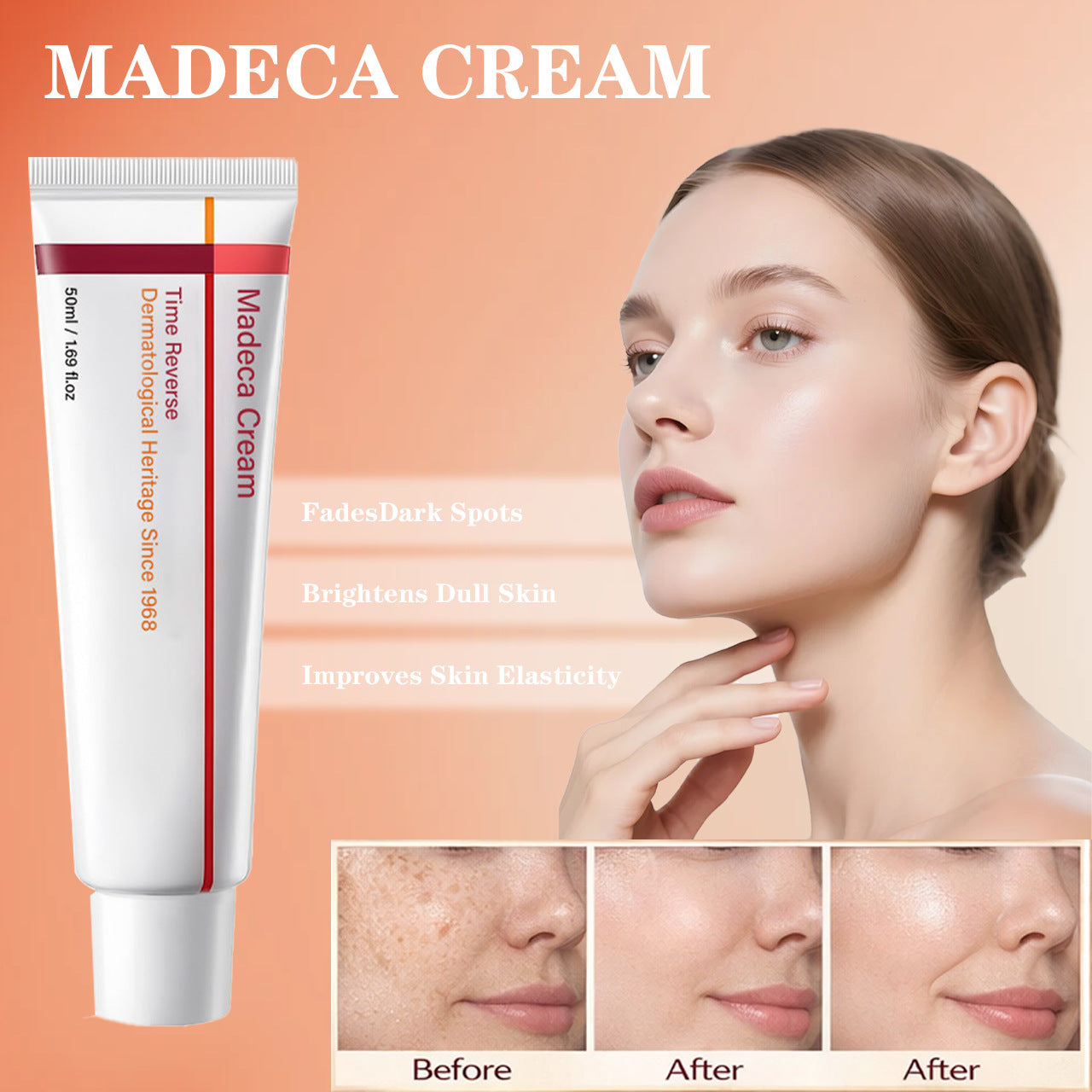 Madeca Cream Time Reverse | Collagen & Hyaluronic Acid Anti-Aging Face Cream with Gotu Kola | Dermatological Heritage Since 1968 | 50ml