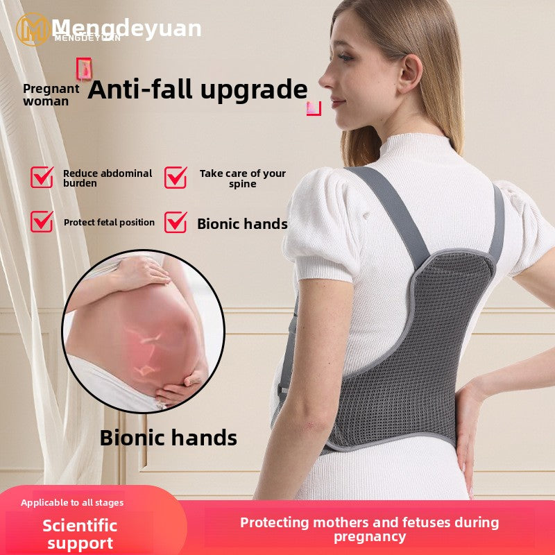 Mengdeyuan Pregnancy Support Belt | Bionic Hands Anti-Fall Maternity Belt | Reduces Abdominal Burden | Spine & Fetal Position Protection | All Stages