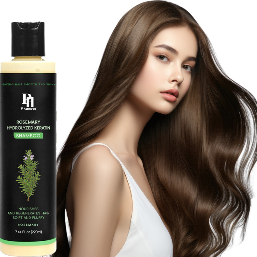 Phansta Rosemary Hydrolyzed Keratin Shampoo 220ml | Smooth Shiny Soft Fluffy Hair | Nourishing Hair Growth Shampoo