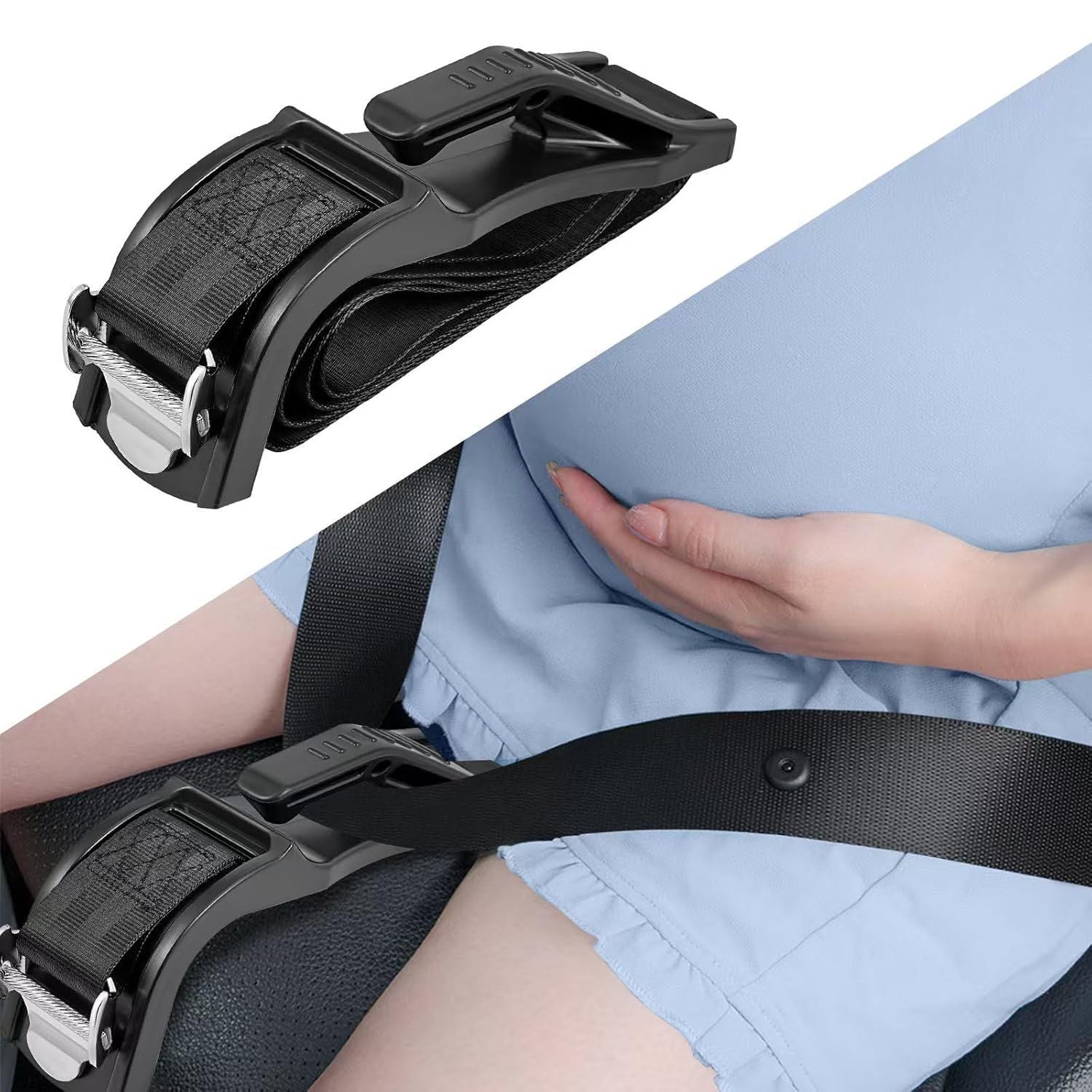 Pregnancy Seat Belt Adjuster | Maternity Car Seatbelt Safety Strap Positioner | Bump & Baby Belly Protector for Pregnant Women | Universal Car Fit