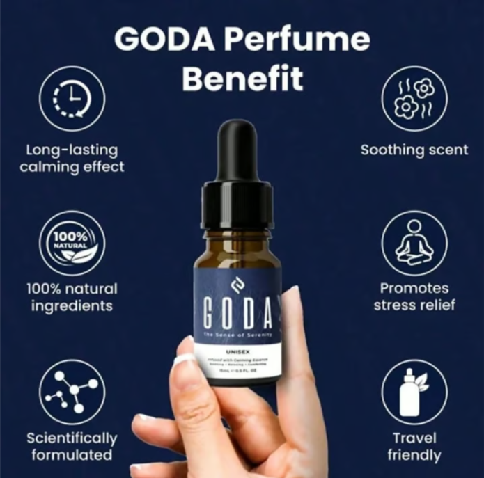 GODA The Sense of Serenity – Calming Essence Unisex Perfume Set of 2 (2 x 15ml) | Soothing Relaxing Comforting Dropper Fragrance
