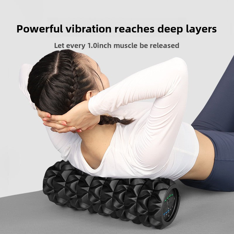 Vibrating Foam Roller for Deep Muscle Recovery | Electric Massage Roller with 4 Speed Settings