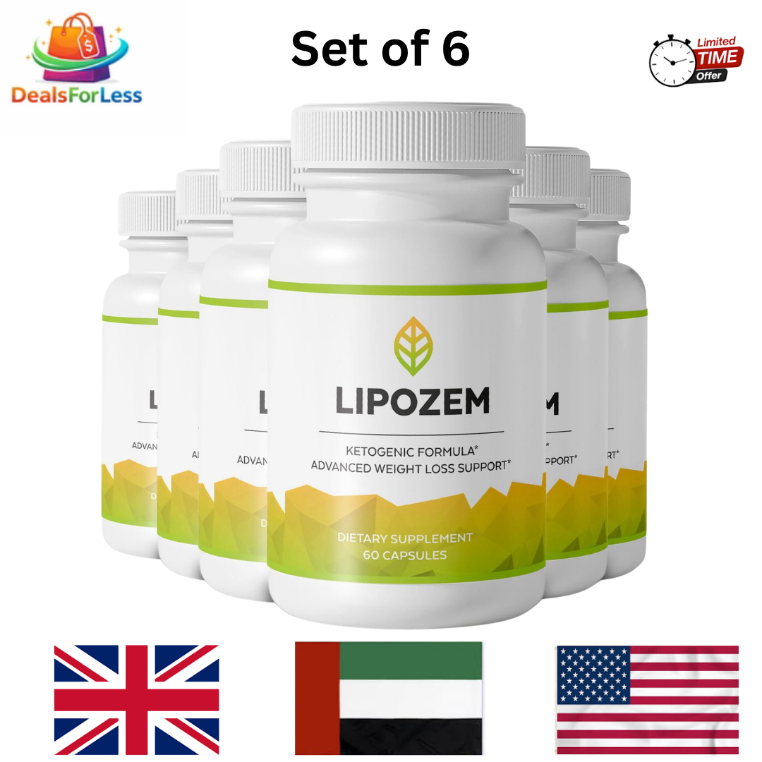 Lipozem Ketogenic Formula Advanced Weight Loss Support Set of 6 | 60 Capsules | Keto Diet Fat Burner & Metabolism Booster Supplement