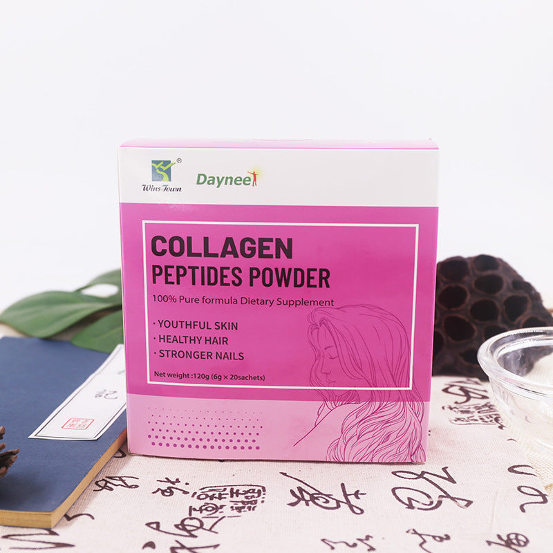 Daynee Collagen Peptides Powder | 100% Pure Formula for Youthful Skin Healthy Hair & Stronger Nails ? 20 Sachets x 6g Dietary Supplement