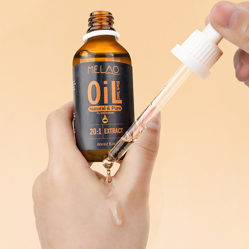 Melao Black Seed Oil ? Natural & Pure 20:1 Extract with 5% Thymoquinone | 60ml Hair, Skin & Wellness Oil