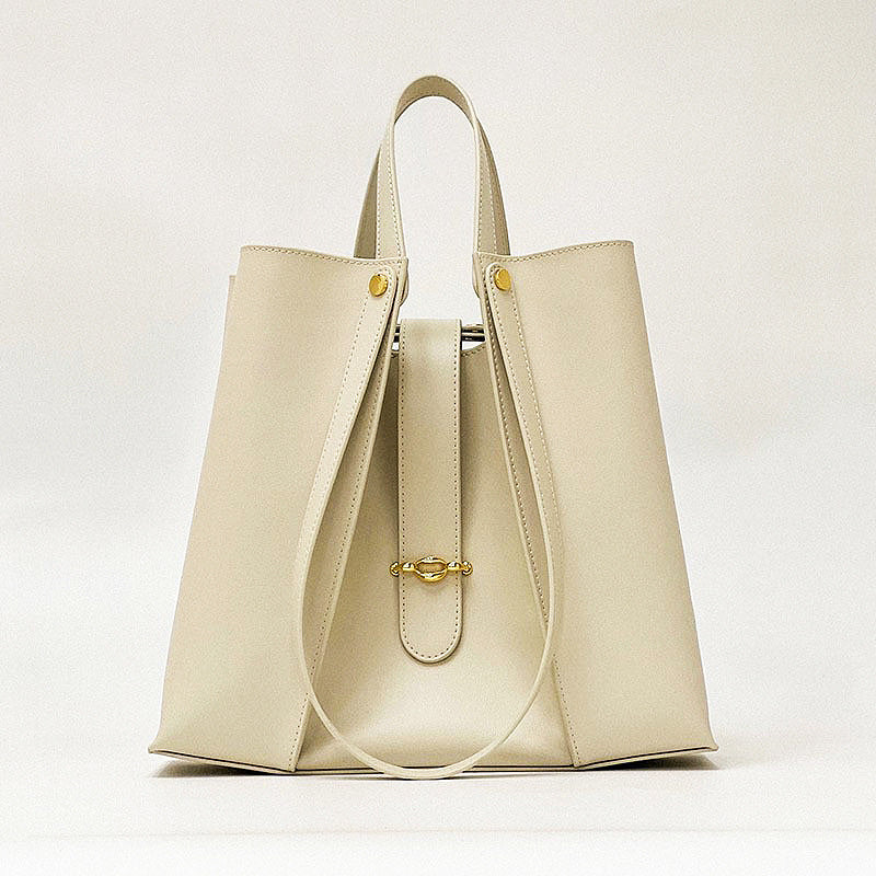 Caramel Tan Leather Tote Bag - Women's Structured Shoulder Bag with Gold Hardware | Large Capacity Work & Professional Tote