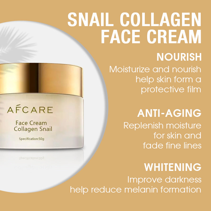 AFCARE Face Cream Collagen Snail 50g | Anti-Aging Moisturizer | Skin Repair, Firming & Brightening Facial Cream