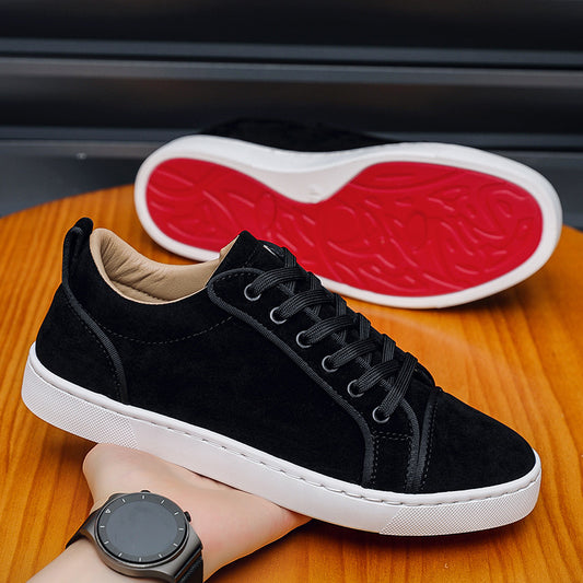 Luxury-Inspired Black Suede Sneakers | Designer Low Top Men