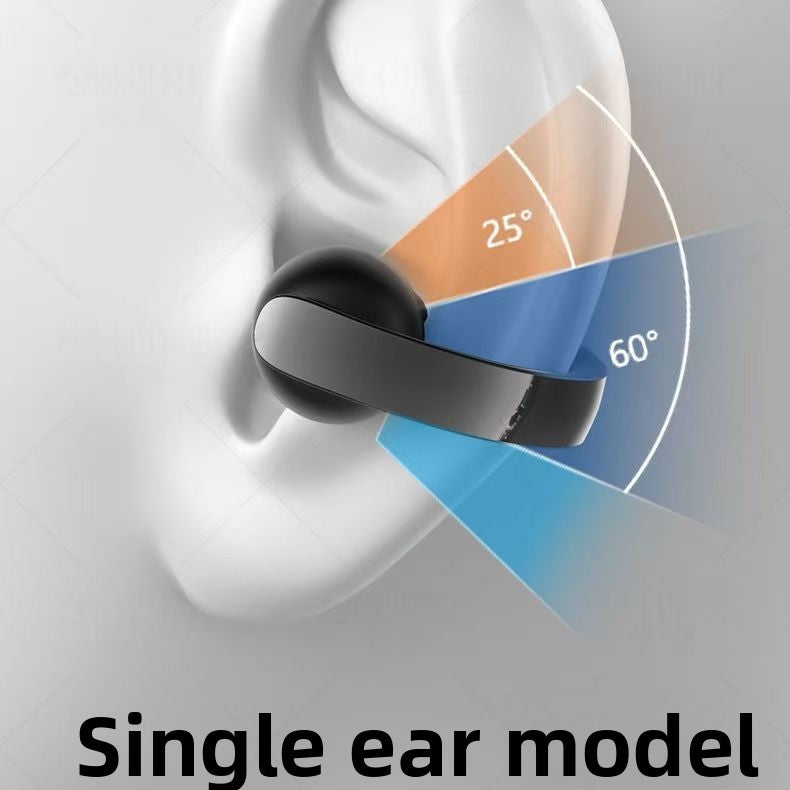 SSQVP Extreme Open Ear Clip Wireless Earbuds 4th Generation 360� Panoramic Sound Digital Sound Enhancement Technology Bluetooth LED Indicator White Black for Sport Running Work iPhone Android