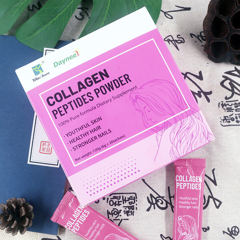 Daynee Collagen Peptides Powder | 100% Pure Formula for Youthful Skin Healthy Hair & Stronger Nails ? 20 Sachets x 6g Dietary Supplement