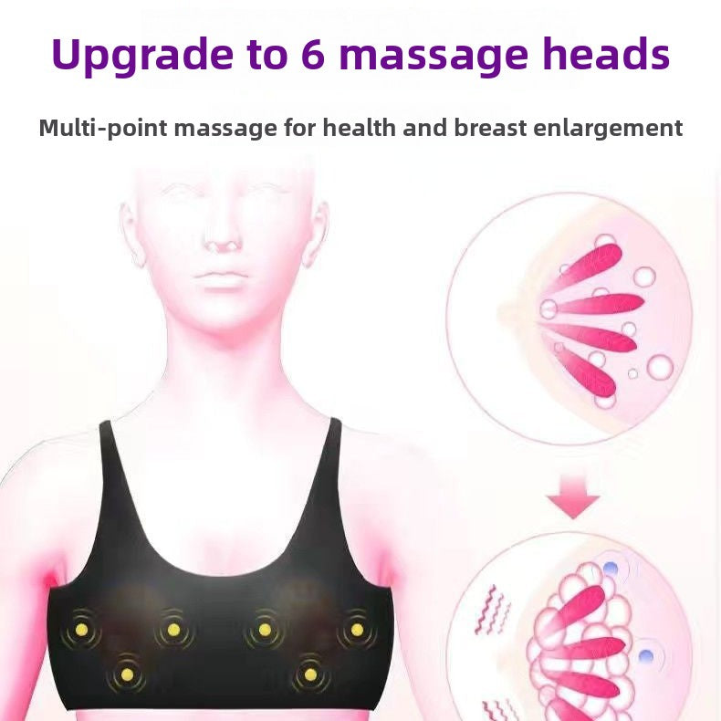 Electric Breast Massager Device | Heating Vibration Chest Massage Bra | Automatic Circulation Breast Care Massager