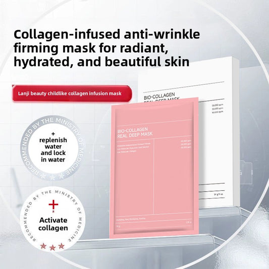 Bio-Collagen Real Deep Mask – Feuchtigkeitsspendende Gesichtsmaske mit Hyaluronsäure | Straffend & Pflegend | 34 g