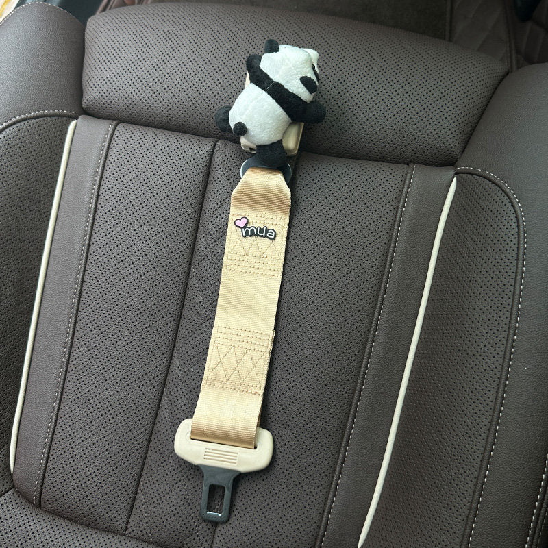 MUA Pregnancy Seat Belt Adjuster with Cute Panda Clip | Maternity Car Seatbelt Shoulder Strap Positioner | Bump Baby Belly Protector | Universal Car Fit