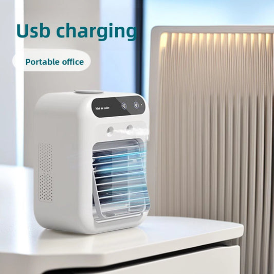 Mini refrigeratore d'aria portatile USB ventilatore condizionatore personale da tavolo con nebulizzatore di raffreddamento ad acqua per casa ufficio camera da letto viaggio